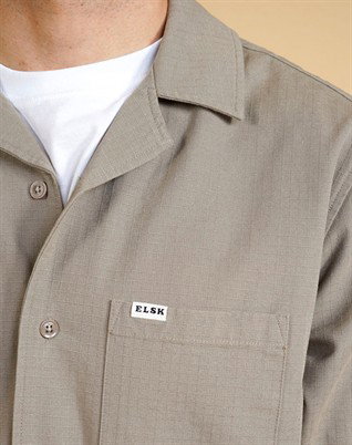 Elsk - Ripstop Men's Skjorte - Cashew Beige